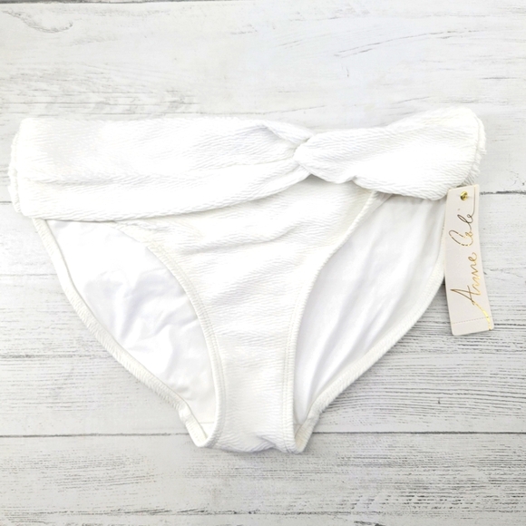 Anne Cole Other - Anne Cole Bikini Bottom, White Textured, Size M, NWT